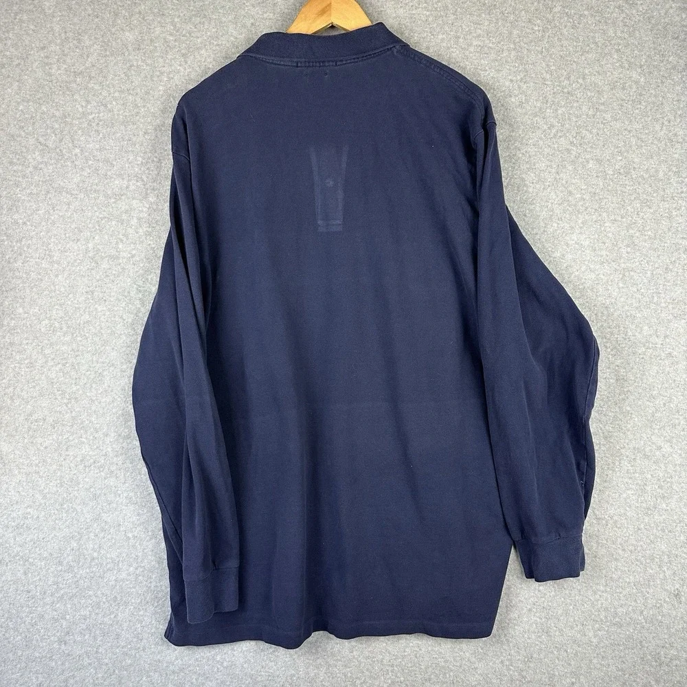 Ralph Lauren Polo Mens‎ Designer Long Sleeve Navy Polo Shirt XXL